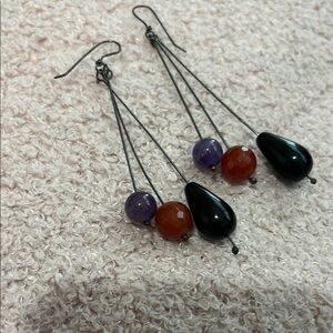 Elegant Multi-Color Drop Earrings